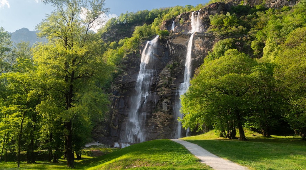 Cascate dell'Acquafraggia waterfalls in province of Sondrio, Valchiavenna, Lombardy, Italy