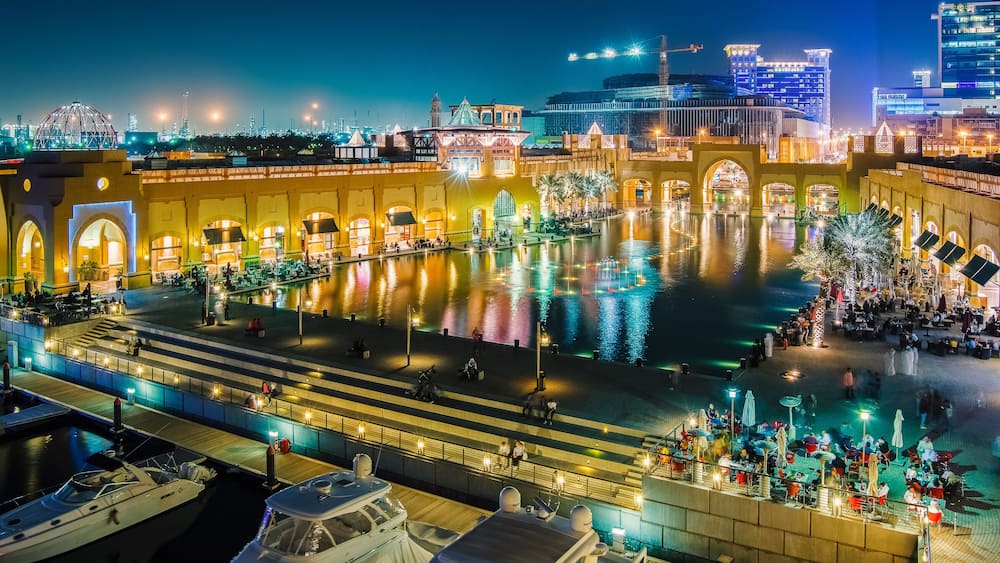 night view of the city