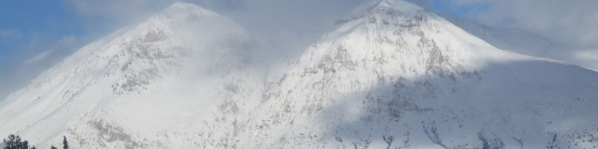 Le cime innevate del monte Velino