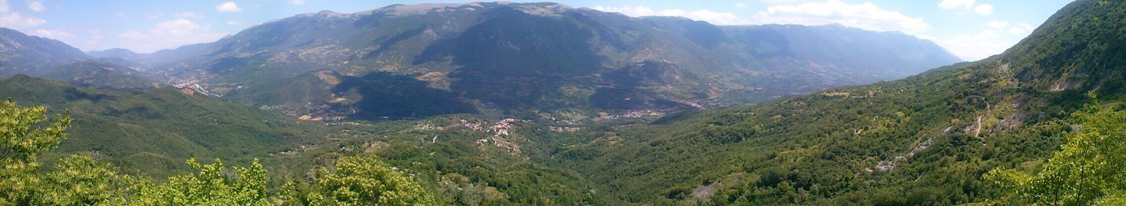 Panoramic view of Roveto valley, Abruzzo, Italy, from Rendinara