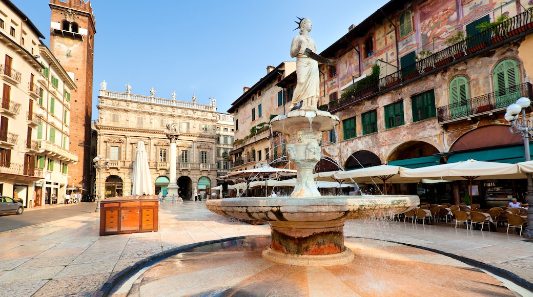 View of the Piazza delle Erbe in center of Verona city, Italy; Shutterstock ID 127316585; purchase_order: Comps; job: ; client: ; other: