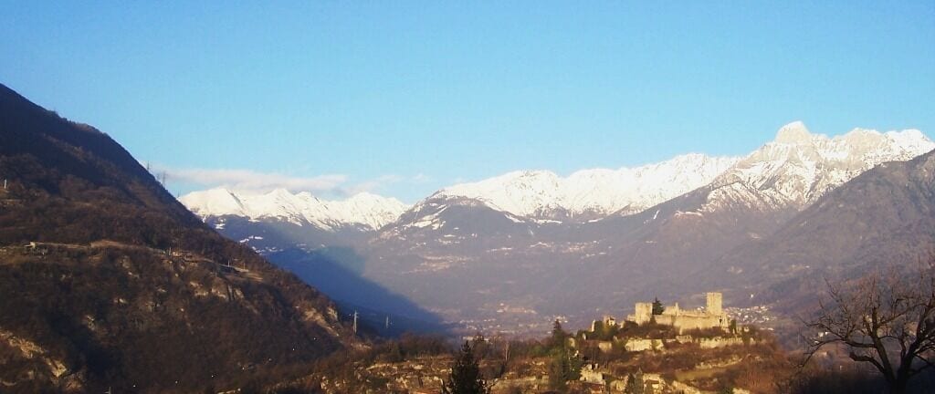 Valle Camonica from Breno, Val Camonica, Italia