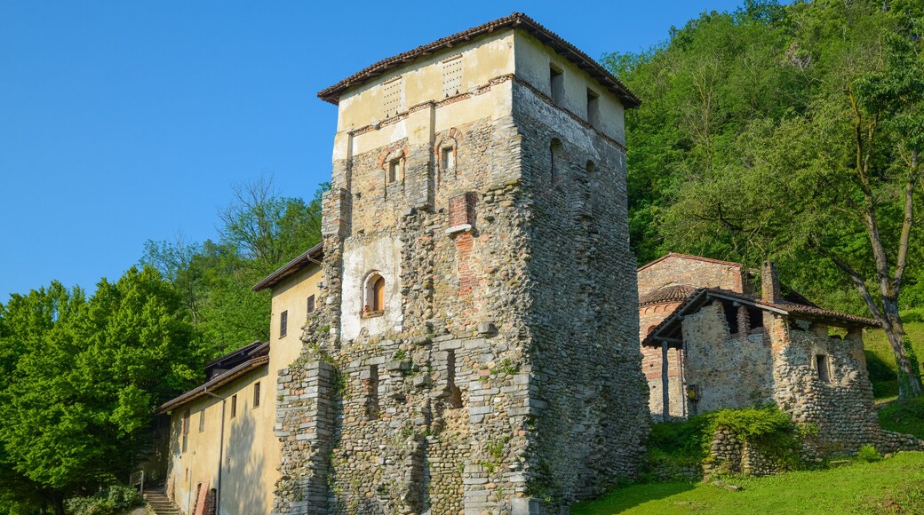 Ancient monastery of Torba (8th century), Gornate Olona, Italy. A monumental Longobard complex, together with the neighbor archaeology park of Castelseprio that is a UNESCO World Heritage Site
