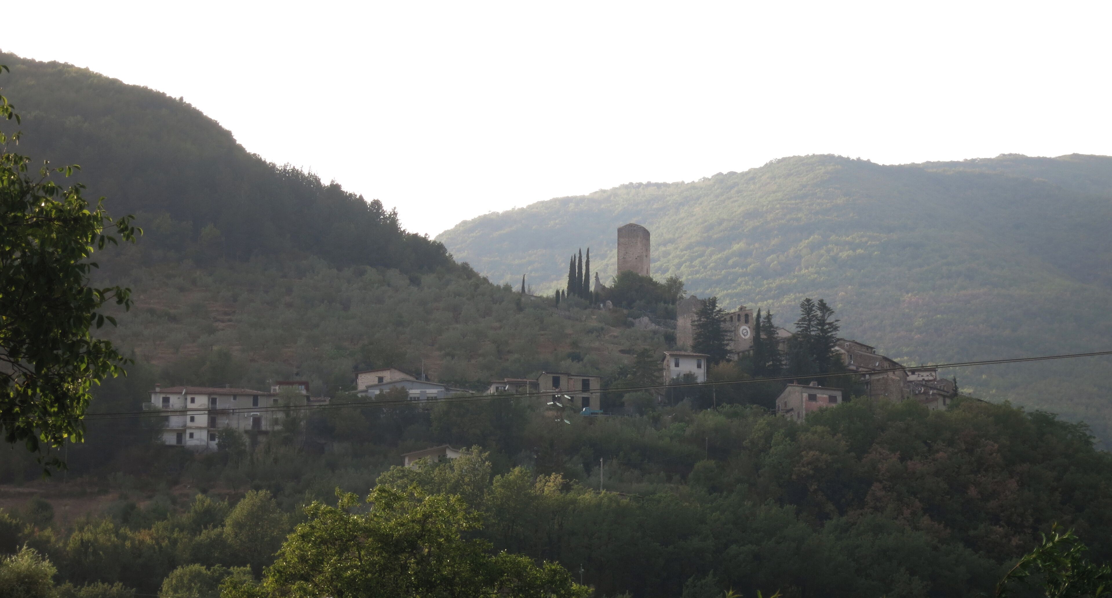 Castel Sant'Angelo (province of Rieti, central Italy) as seen from Canetra railway station