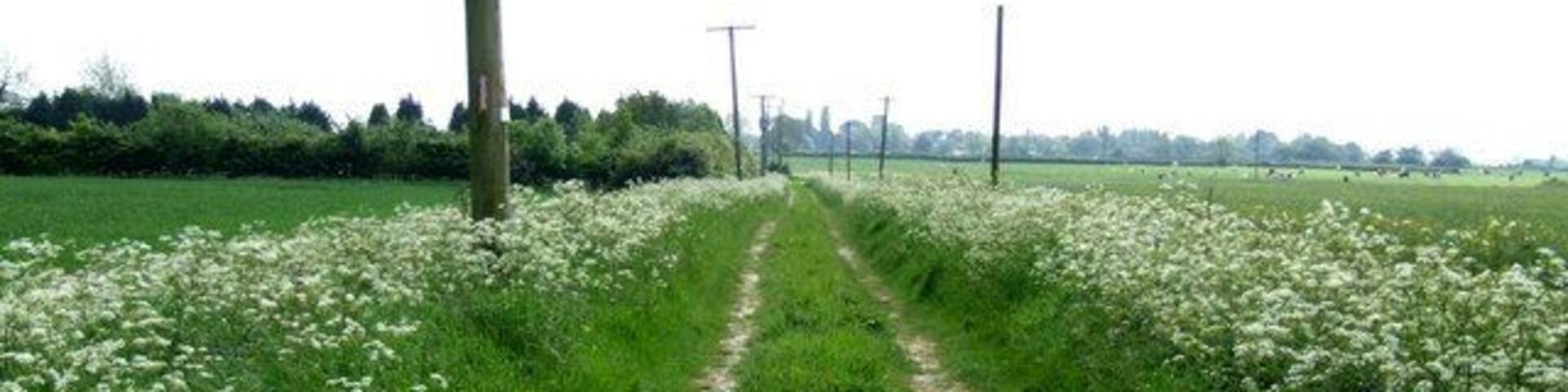 Limes Farm Road, Stickford Looking towards Stickford church.