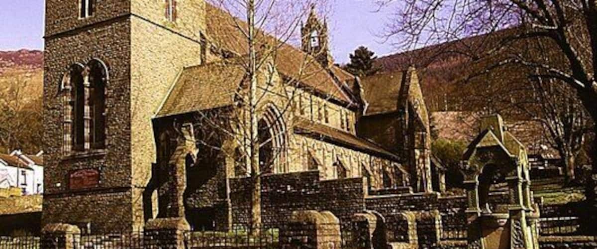 St Peters Church, Pentre, Rhondda Fawr Valley, South Wales Built in 1890 at the height of the coal boom time in the Rhondda Valley. St Peter's has a magnificent peal of 8 bells with the tenor a heavy 1,366kg. The tower is over 100ft high.