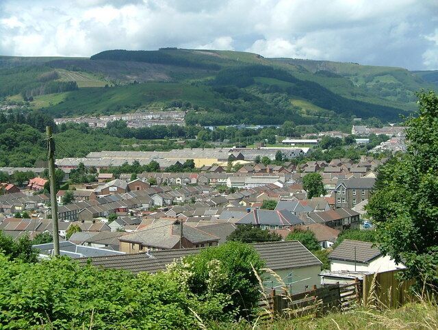 Pentre looking towards Treorchi This is the beautiful view from Catherine Street across Pentre towards Treorchi