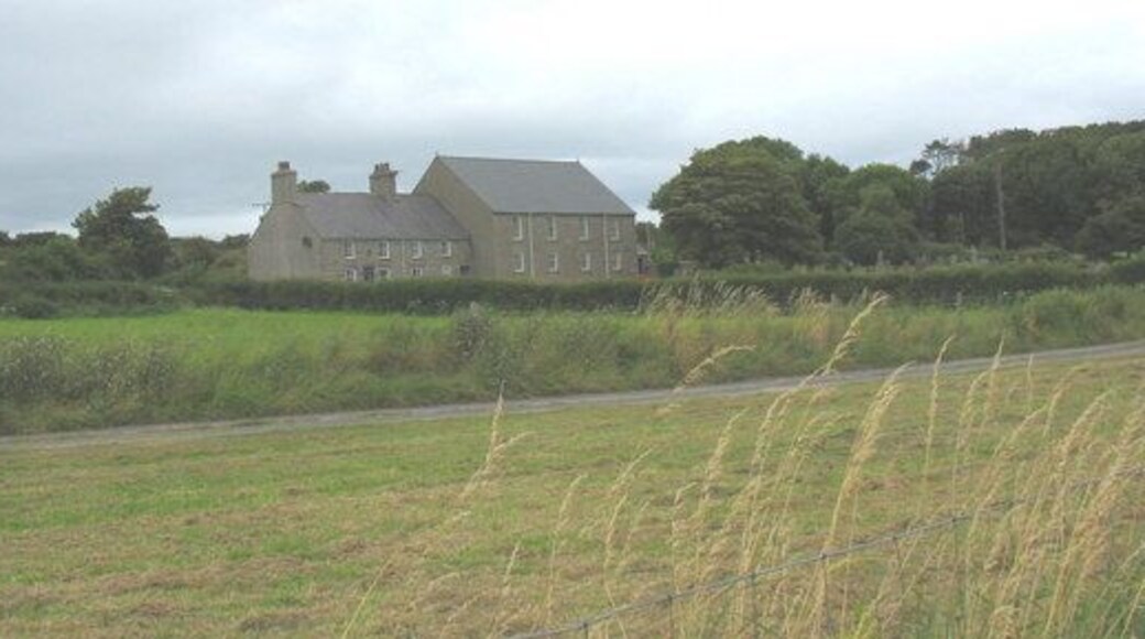 Capel Tabernacl Chapel, Llanfair M.E. This is a Calvinistic Methodist chapel. Llanfair M.E. is not a medical condition. It is short for Llanfair-Mathafarn-Eithaf (meaning "St Mary's church in the furthest field of the tavern"). which is the name of the parish in which Benllech is situated. The most famous son of the parish was the 18th century poet and beer-swilling cleric Goronwy Owen who was forced into exile in America by the English Bishop of Bangor http://www.tourbrunswick.org/goronwy_owen.htm