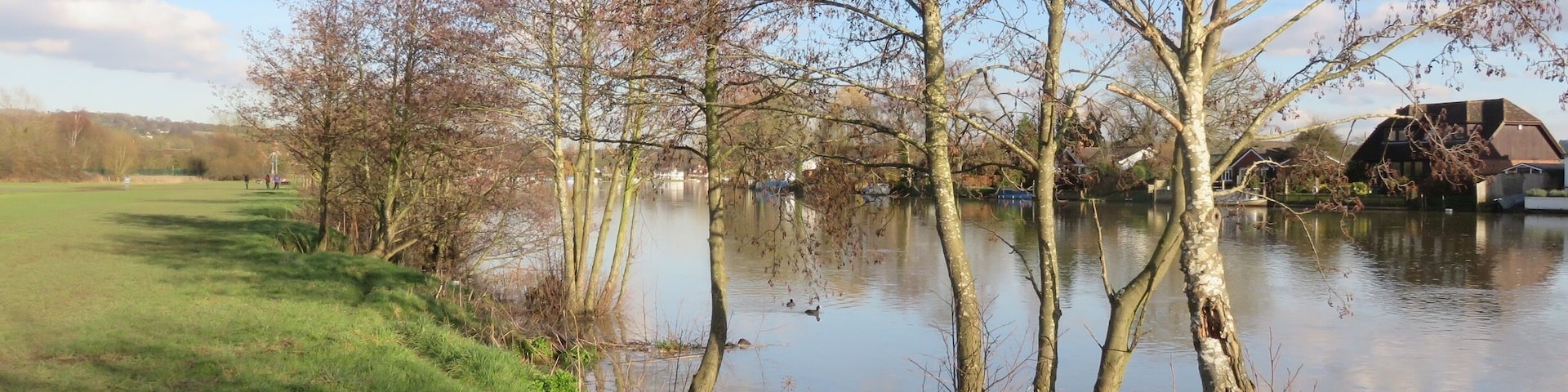 River Thames at Bourne End in Winter Sun