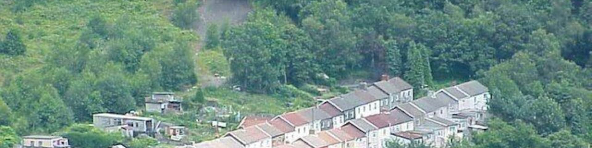 Strand Street, Newtown, Mountain Ash This is a photo taken of Strand Street after the coal tip was taking away that was behind the houses on the left hand side, the photo was taken from Perthcelyn.