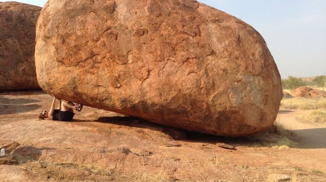 A great photo op at Devils marbles