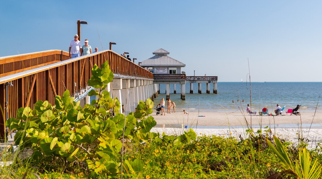 Fishing Pier Fort Myers Beach which includes a beach and general coastal views
