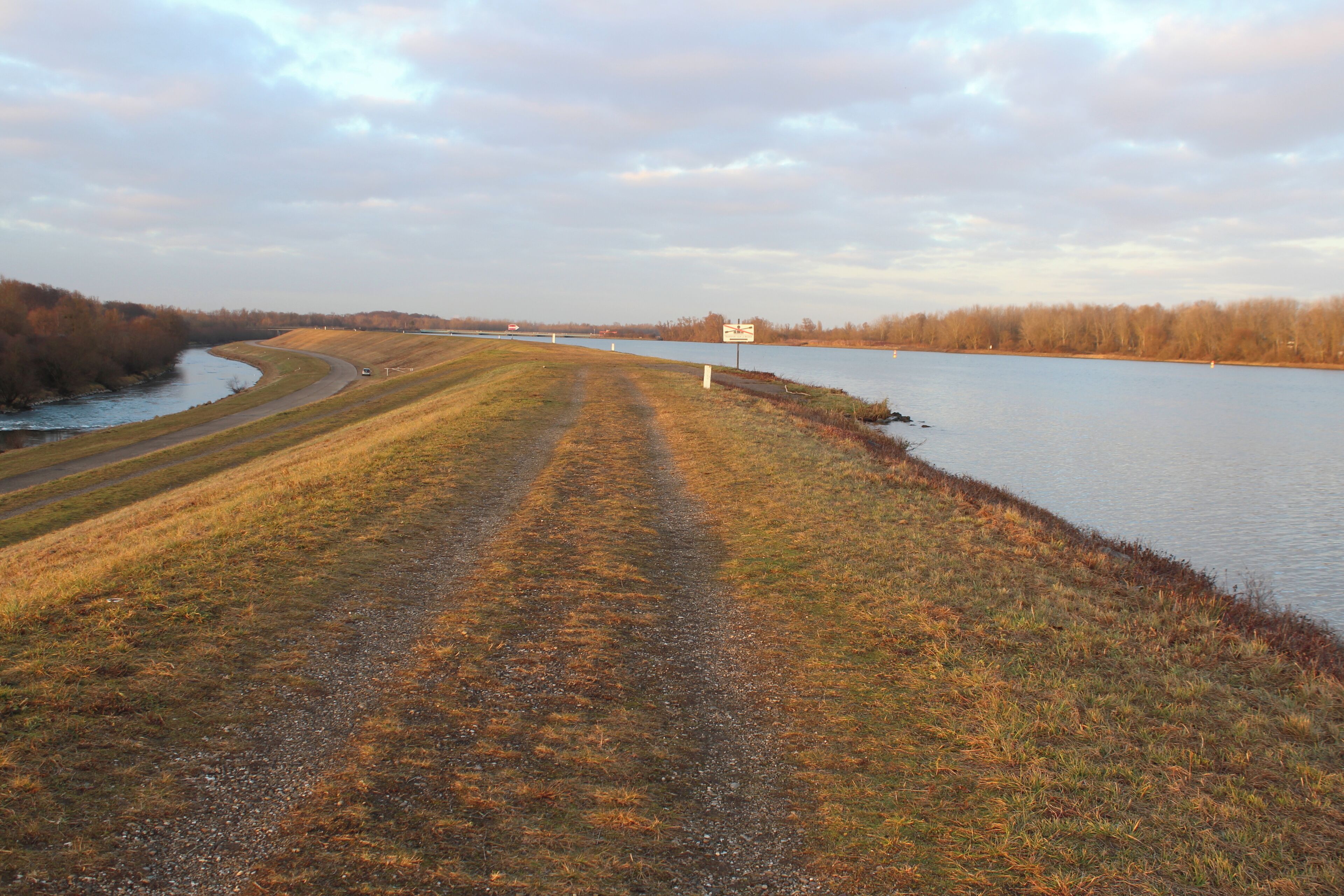 Rhein auf der französischen Seite südwestlich der Staustufe Iffezheim Camera location 48° 49′ 20.33″ N, 8° 06′ 08.51″ E View this and other nearby images on: OpenStreetMap - Google Earth 48.822313; 8.102365