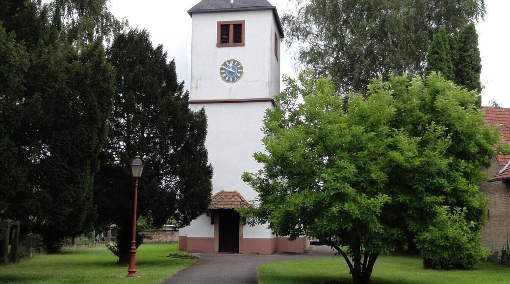 Alsace, Bas-Rhin, Église simultanée Saint-Jean-Baptiste de Kauffenheim (IA00123925).