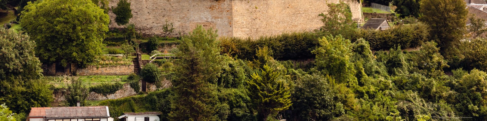 Val de Briey, Meurthe-et-Moselle, panoramic view of the ramparts and the city