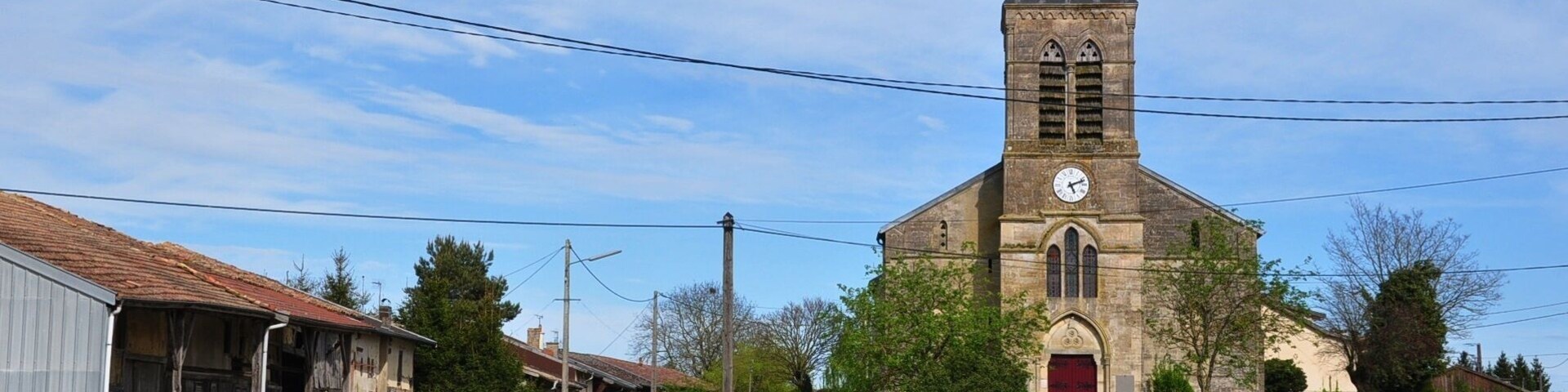 Center of Brizeaux (Canton Seuil-d'Argonne, Meuse department, Lorraine region, France).