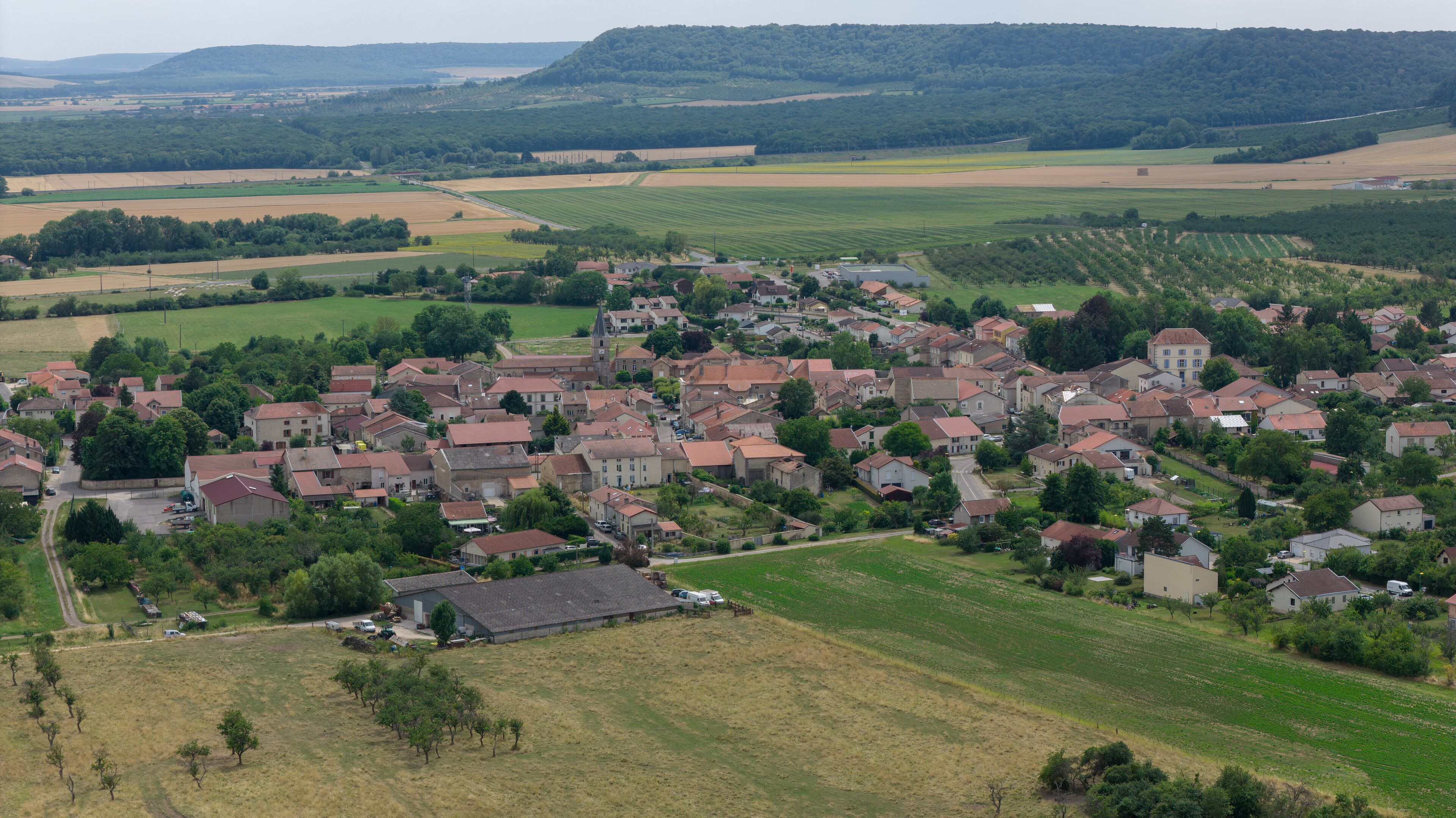 le village d'Hattonville dans la Meuse, en Lorraine