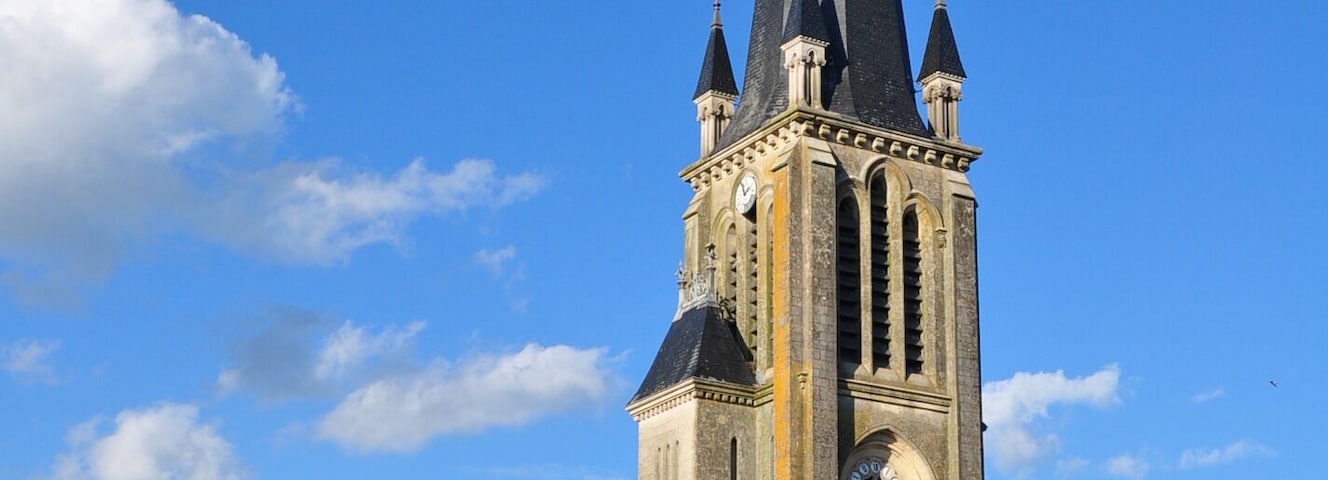 The Church of St. Catherine in Waly was consecrated September 26, 1897 by the Bishop of Verdun. In Gothic Revival style, the building contains carved furniture (canton Seuil-d'Argonne, arrondissement Bar-le-Duc, Meuse department, Lorraine region, France).