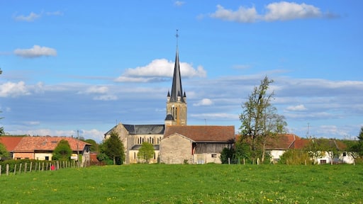 The village of Waly, seen from the west (canton Seuil-d'Argonne, arrondissement Bar-le-Duc, Meuse departement, Lorraine region, France)