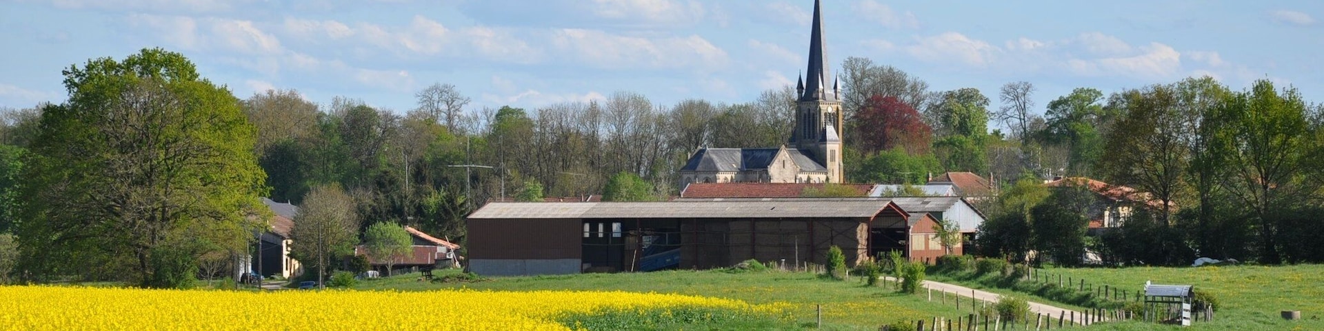 The village of Waly, seen from the north (canton Seuil-d'Argonne, arrondissement Bar-le-Duc, Meuse departement, Lorraine region, France)