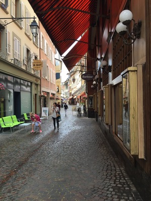 Quaint street in Vivey France