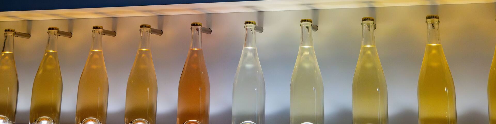 Art of blending of white sparkling wine brut, grand reserve, champagne in Ay-Champagne old grand cru wine making village in Vallee de la Marne, Champagne, France