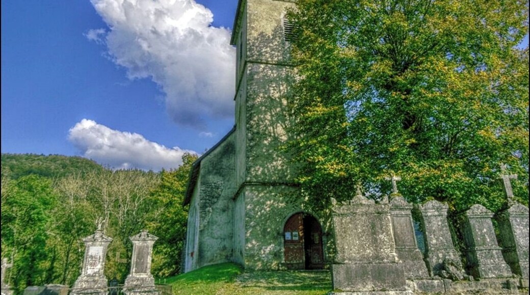 L'église à Vaufrey (Doubs)