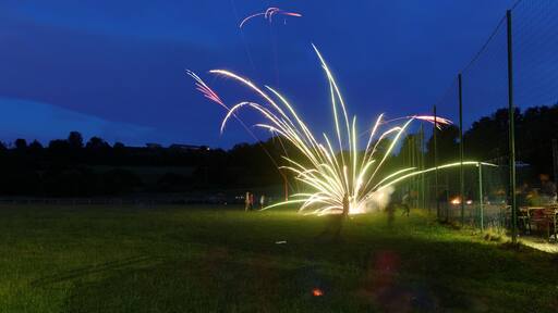 This file was uploaded with Commonist. Avant le feu d'artifice, à Saulnot, des spectateurs tirent des feux.