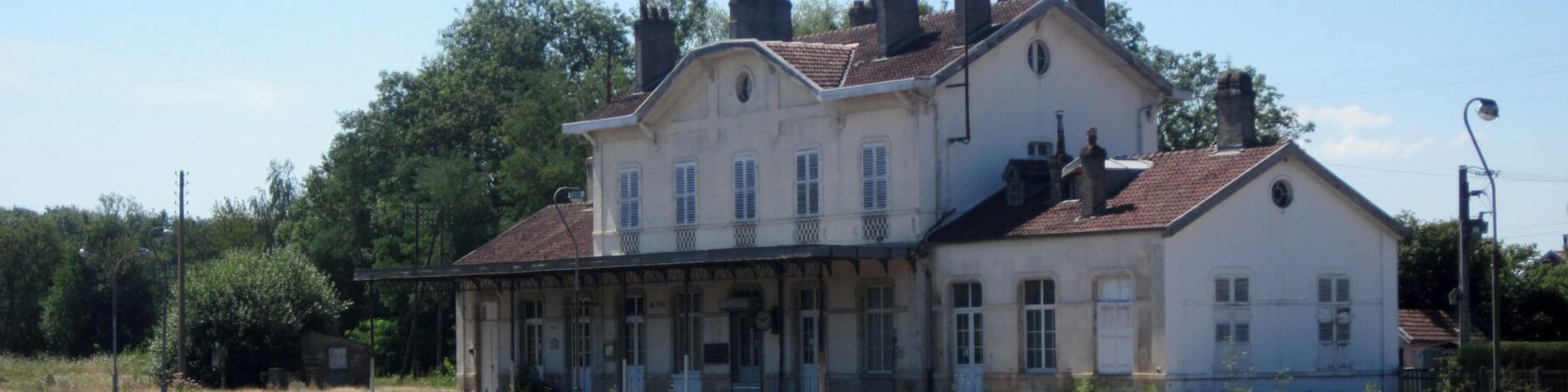 Disused railway station of Port-d'Atelier-Amance, département de la Haute-SaÎne, France.