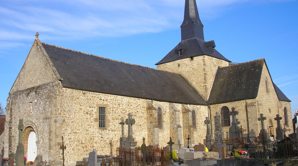 Sainte-Marguerite-de-Carrouges (Normandie, France). L'église Sainte-Marguerite.