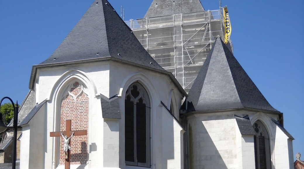 The church of Péronne-en-Mélantois, Nord, France.