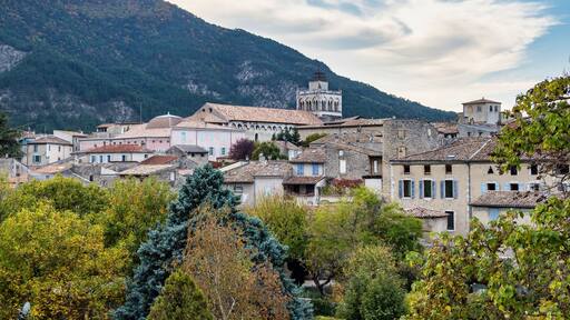 Cityscape of Die, Chatillon en Diois in Vercors Natural Regional Park, Diois, Drome, France, Europe