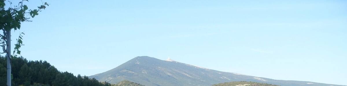 View of Mont Ventoux from our terrace looking West
