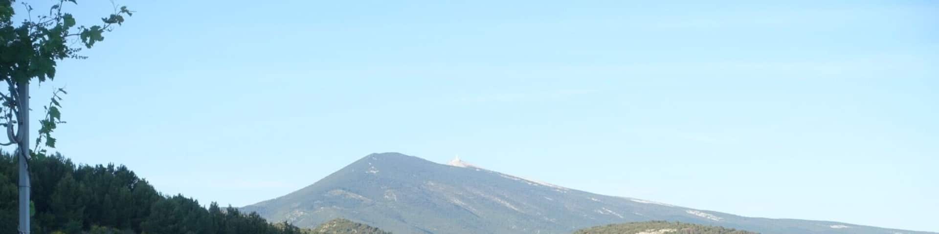 View of Mont Ventoux from our terrace looking West