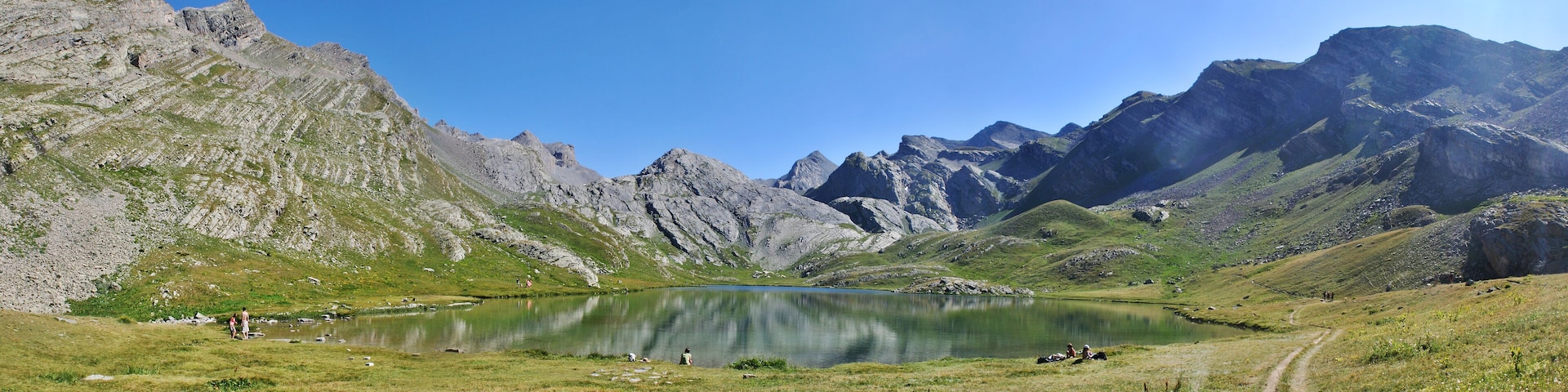 Lauzanier Lake. Alpes-de-Haute-Provence département, France.