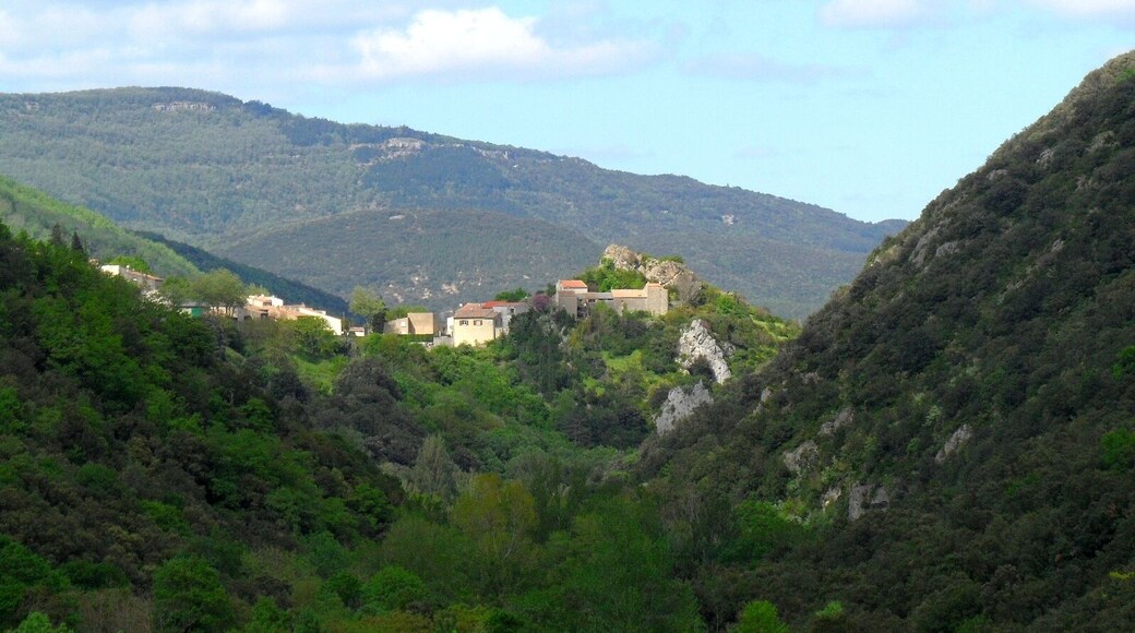 View of Montjoi, Aude, France