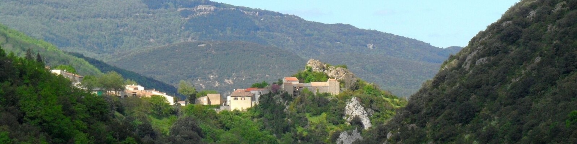 View of Montjoi, Aude, France