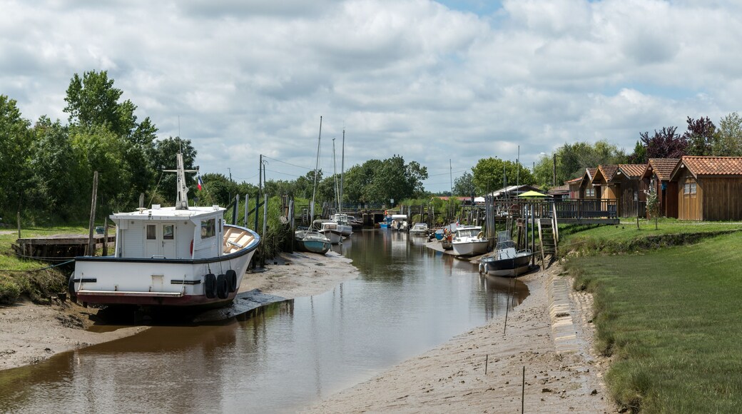 Port de Saint-Vivien-de-Médoc sur l’estuaire de la Gironde (France)