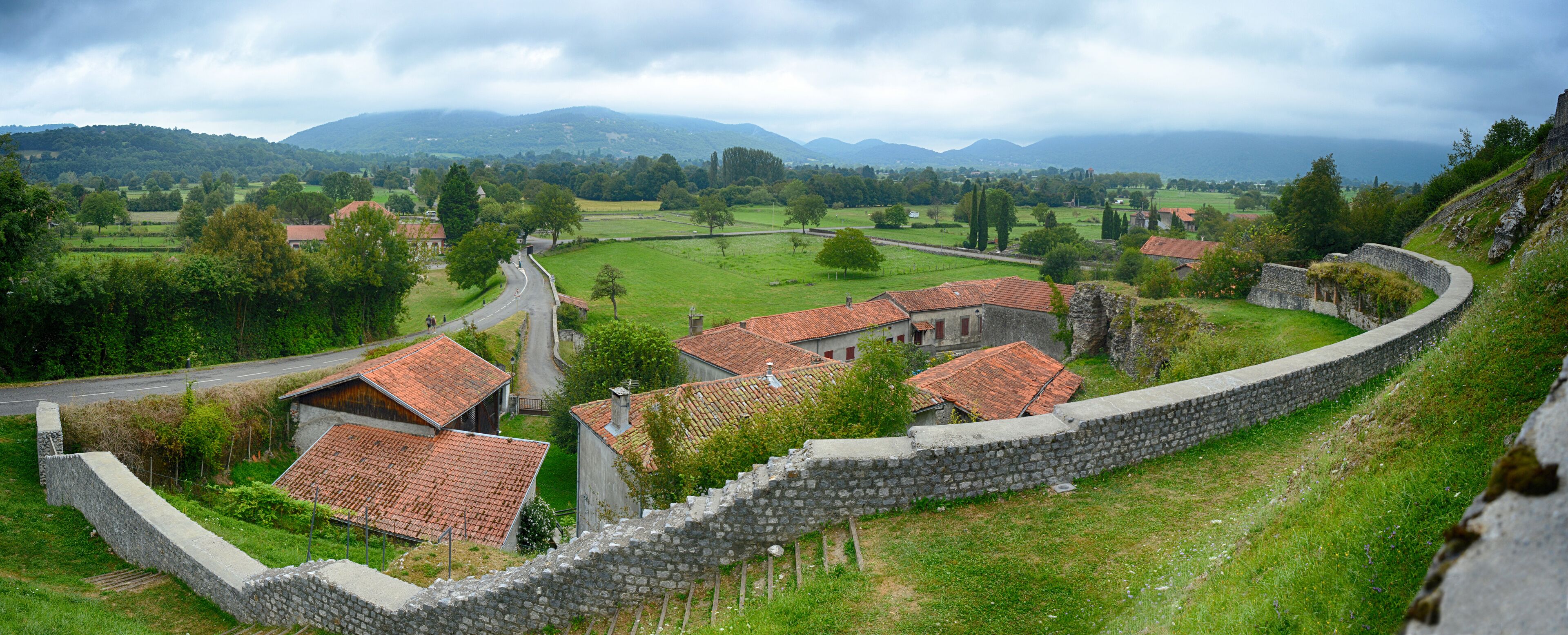 Panorama ancient roman theater at St Bertrand de Comminges France