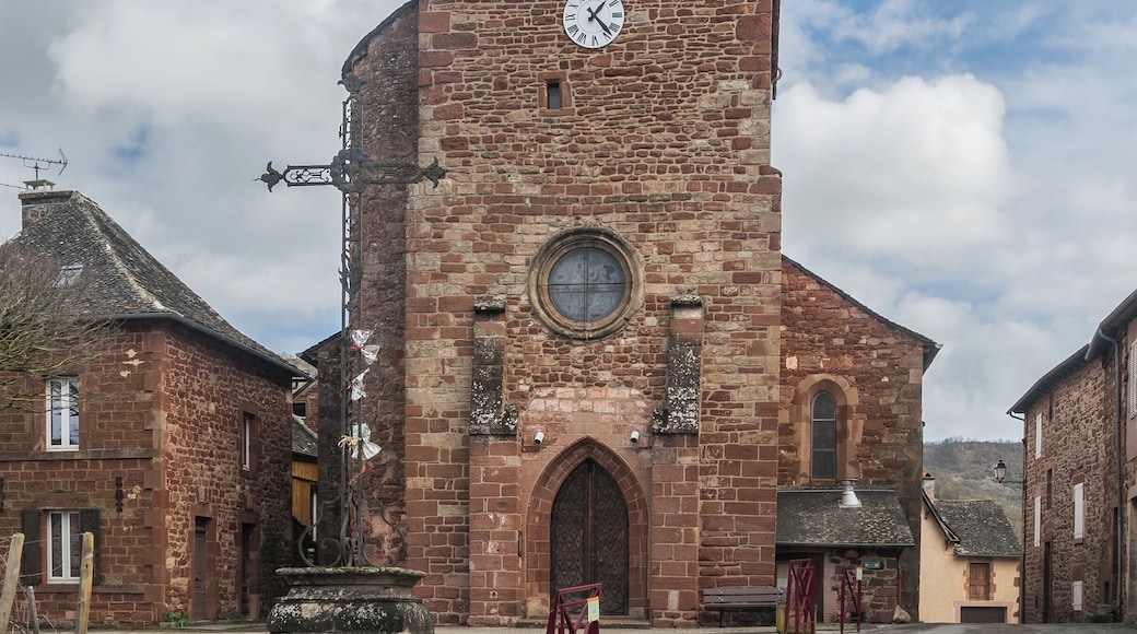 Church of Bruéjouls, commune of Clairvaux-d'Aveyron, Aveyron, France
