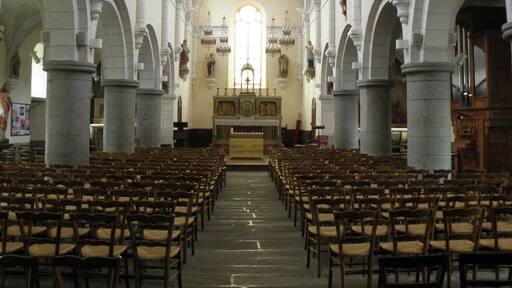 Église Saint-Jean-Baptiste de Saint-Jean-sur-Couesnon (35). Intérieur.