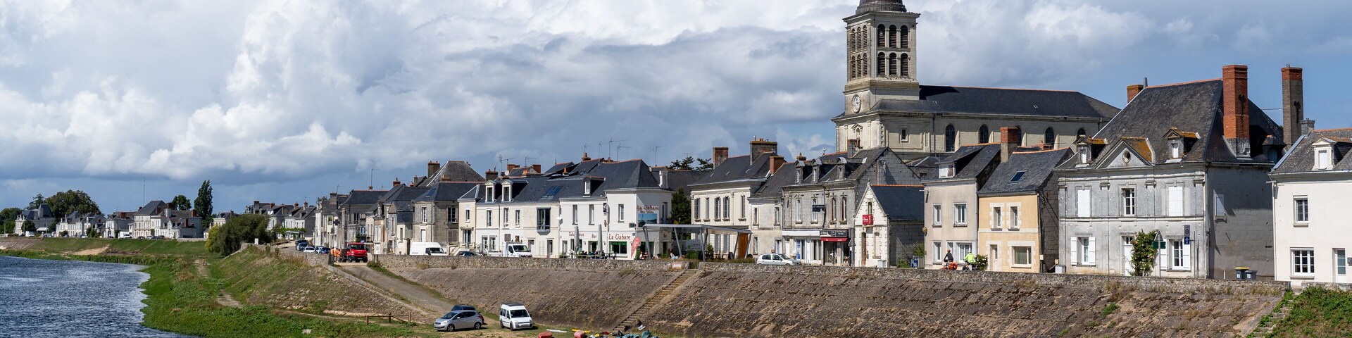 view of the town Loire-Authion, France