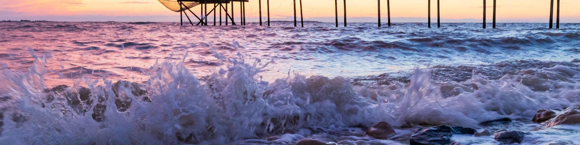 Huts of fishermen in the sunset