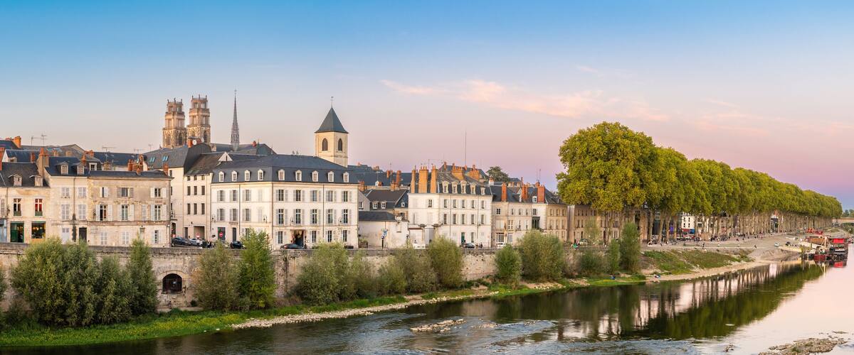 Panoramic View of Orleans at Dusk, France