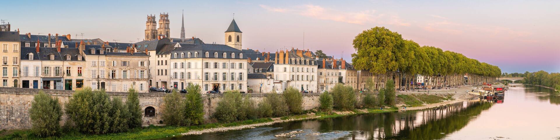 Panoramic View of Orleans at Dusk, France