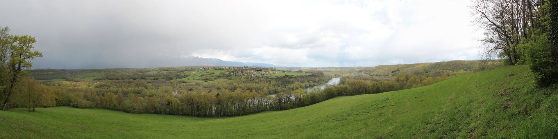 Panoramic view on the Rhône