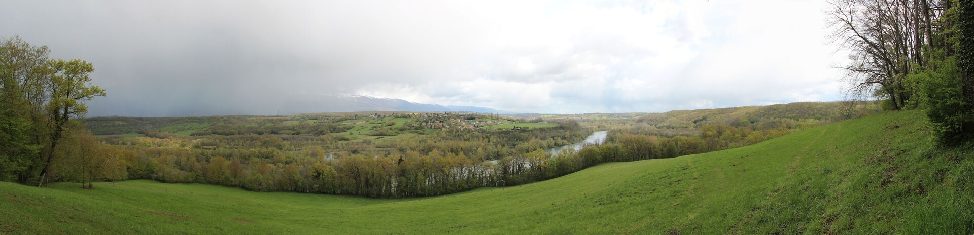 Panoramic view on the RhĂŽne
