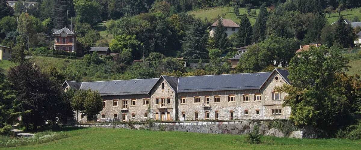 Sight of the ferme de Bressieux old farm, at the foot of Les Monts hill, in Bassens near Chambéry, in Savoie, France.