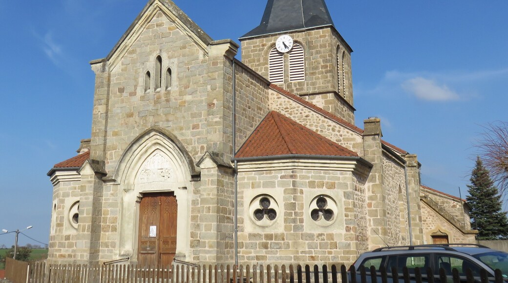 Église de Soleymieux, dans le département de la Loire.
