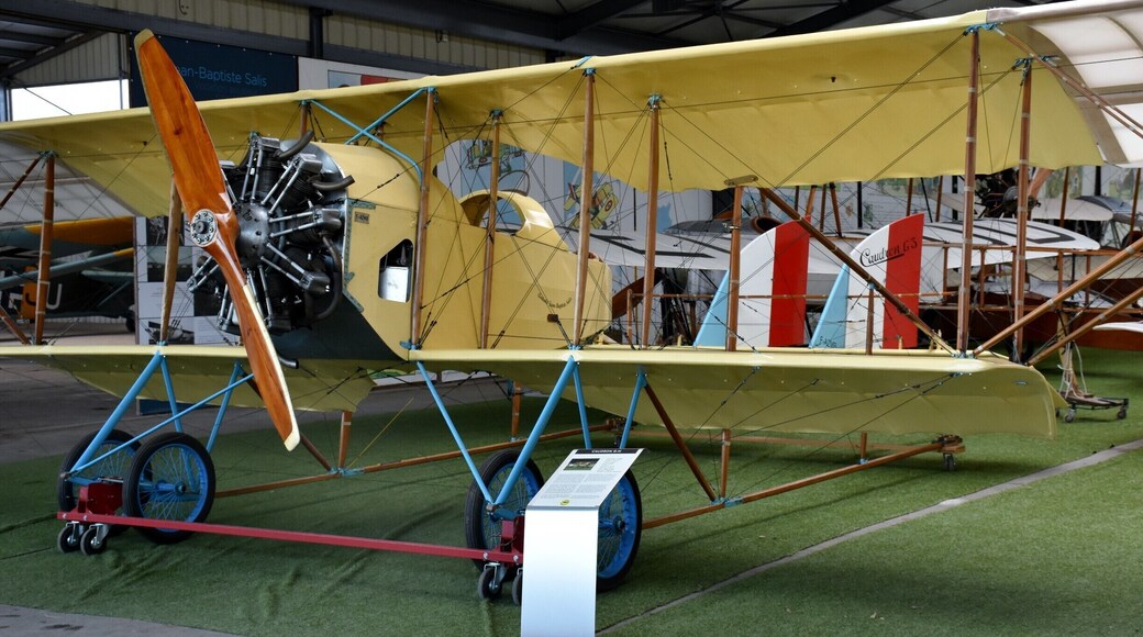 This is a flying museum. The majority of the aircraft on display are airworthy.
From Paris follow A6 motorway southward for 20 km. Take the Villabe exit on the motorway. Once out of the motorway, there is a 20 km road to go La Ferte Alais.
By train from Paris Metro station Chatelet-Les Halles take the RER line D (4) to the direction Malesherbes. Zone 6.